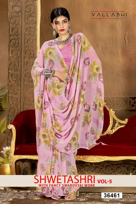 Shwetashri Vol 5 By Vallabhi Brasso Daily Wear Saree Wholesale Price In Surat